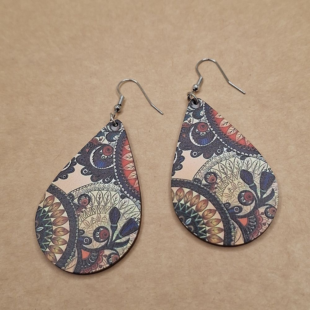 Elegant Multicolor Teardrop Earrings